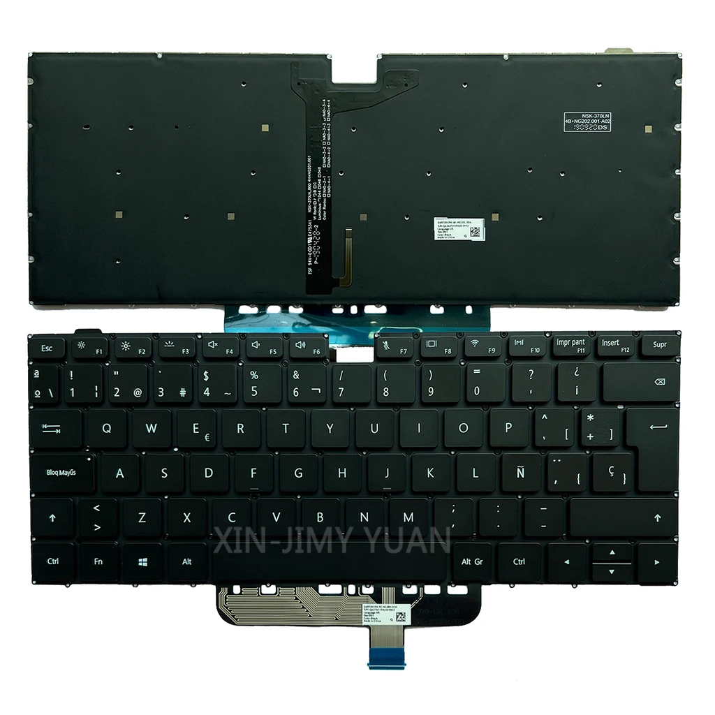 X14 Tastiera Spagnola Per Honor Magicbook X15 Bbr-Wah9, X14 Nbr-Wah9 Nbr-Wai9 Magicbook Pro Hylr-Wfq9 Hlyl-Wfq9 Con Retroilluminazione Sp