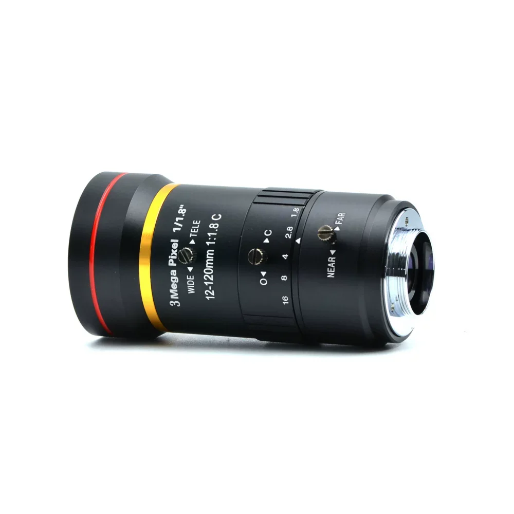 8메가 4K 산업용 카메라 렌즈, C 마운트, 10-40mm, 10-50mm, 12-120mm 수동 줌, 10배, 1/1.8인치 센서 FA 렌즈