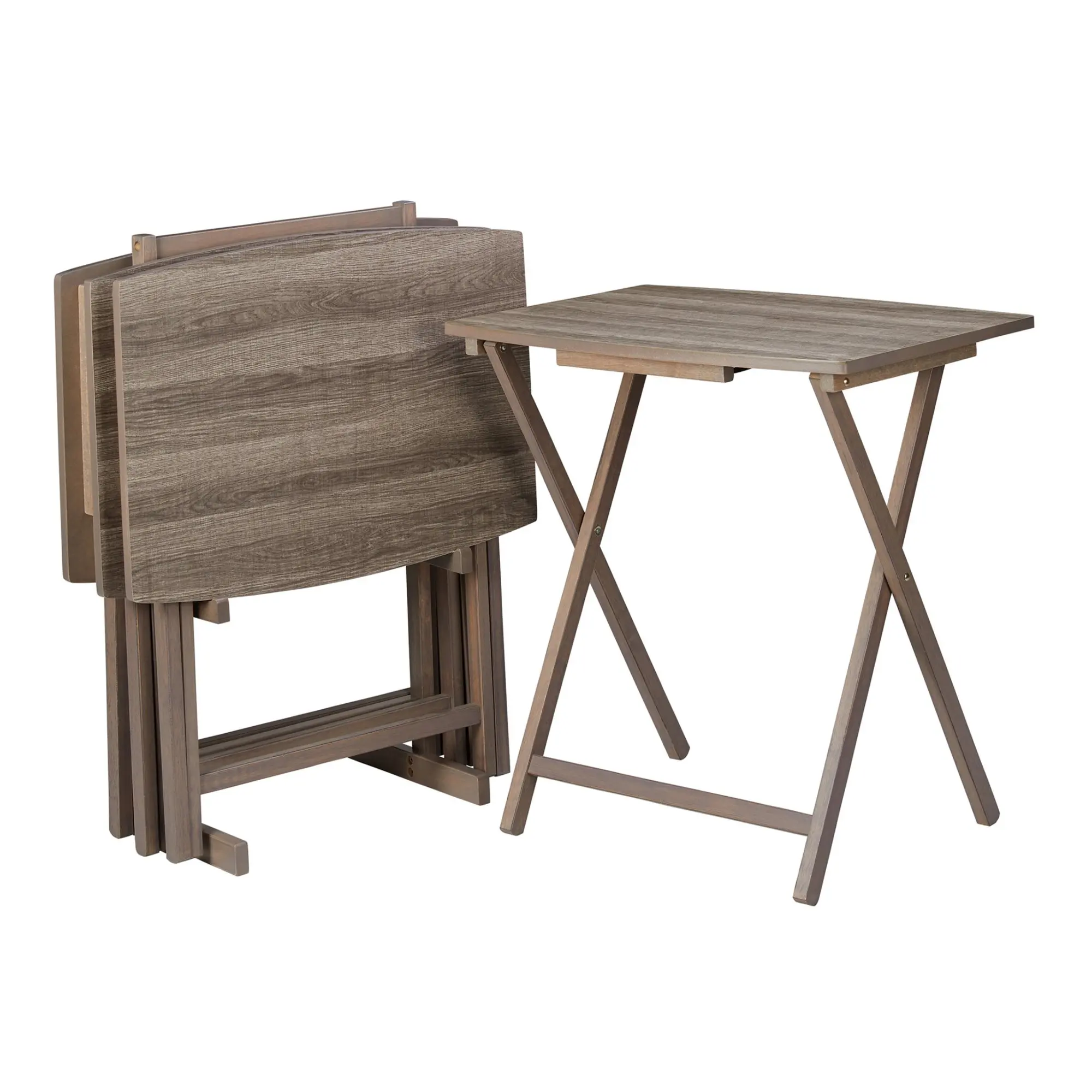 

Mainstays 5pc XL Oversized Tray Table Set, Rustic Grey
