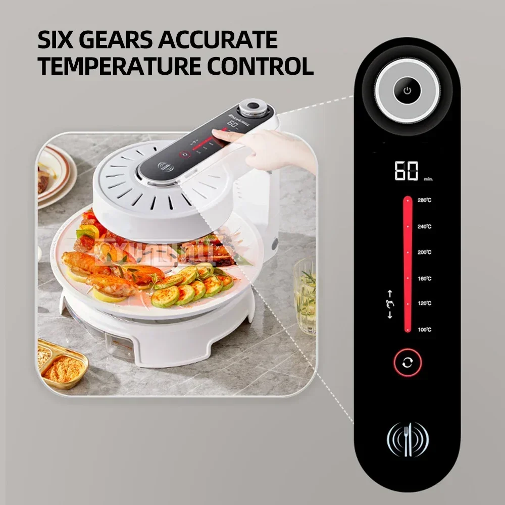 Electric Barbecue Grill Household Smokeless Electric Baking Pan Stove Multifunctional Rotating Barbecue Machine 3