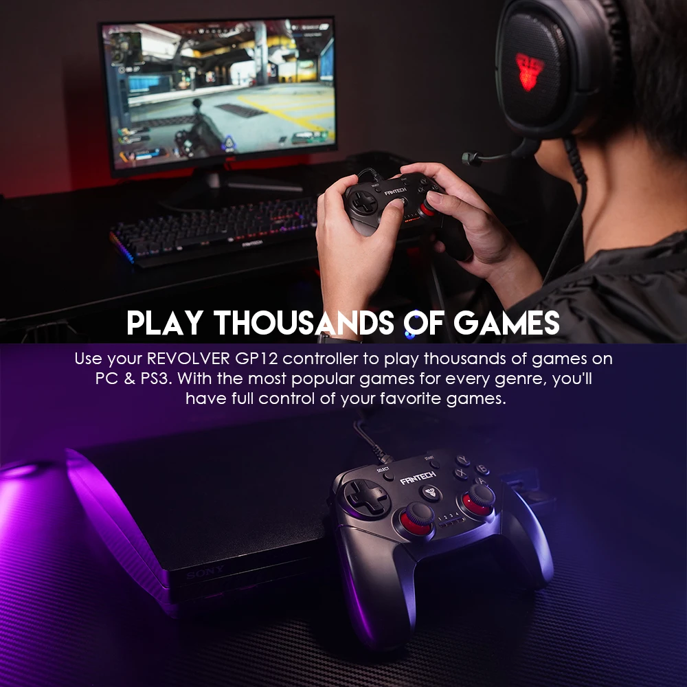 FANTECH-GP12  USB е, PS3  ̽ƽ ܼ Ʈ, PC PS3 , ȵ̵ ڽ  Ʈѷ, е ׼