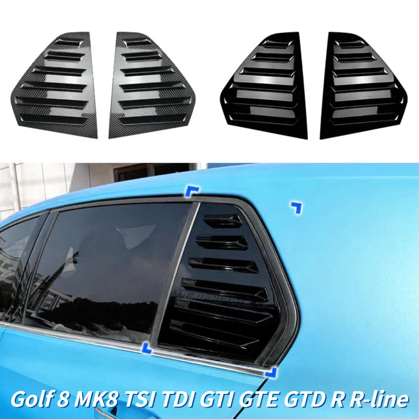 Per Vw Golf 8 Mk8 Side Window Spoiler Splitter Cover Trim Louver Tsi Tdi Gti Gte Gtd R R-Line Car Window Parasole 2020-2022