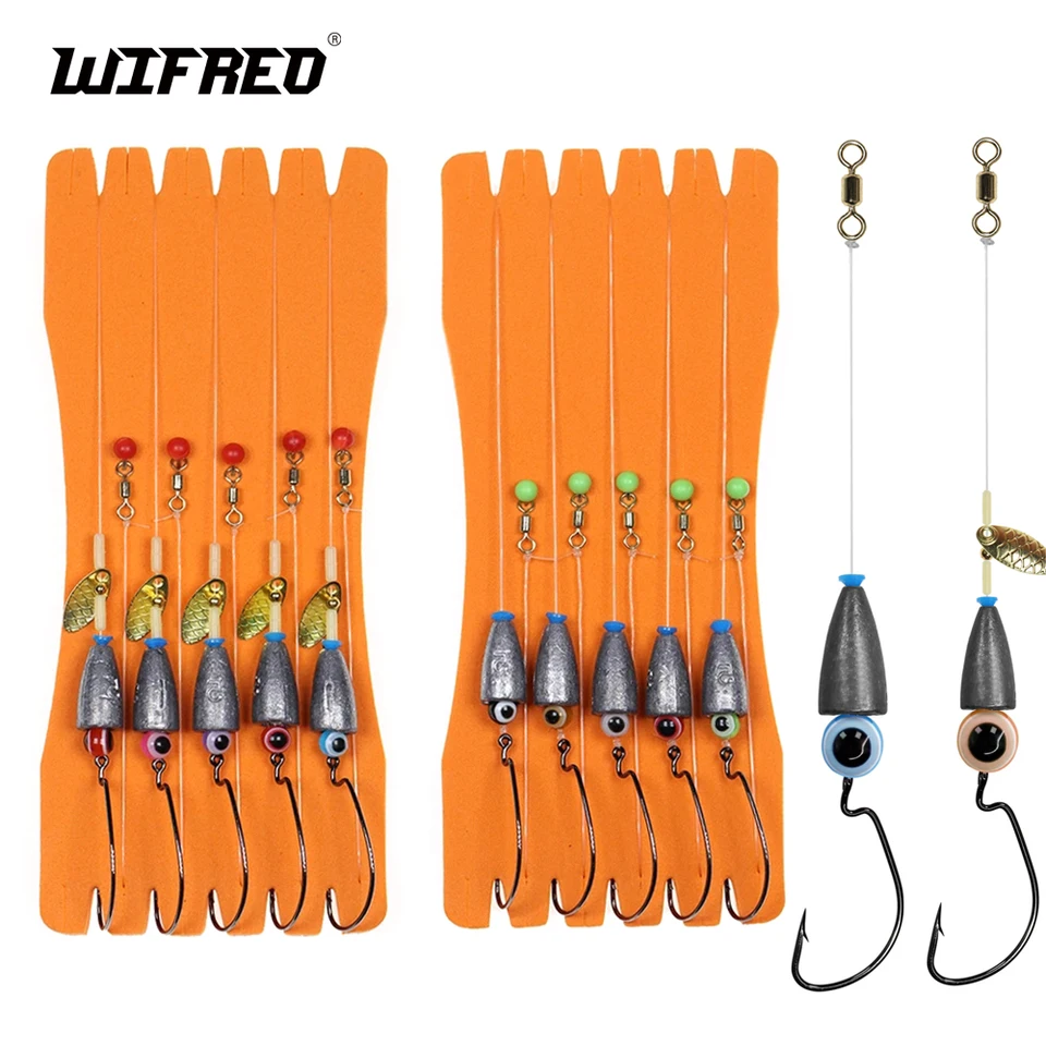 PRO FILSTAR Set di 5 Ami da Pesca alla Carpa Hair Rig - Ganci N6, Filo Intrecciata 25cm, Girella da Pesca - Carp Fishing - Pop Up Carpfishing Rig - Set Completo