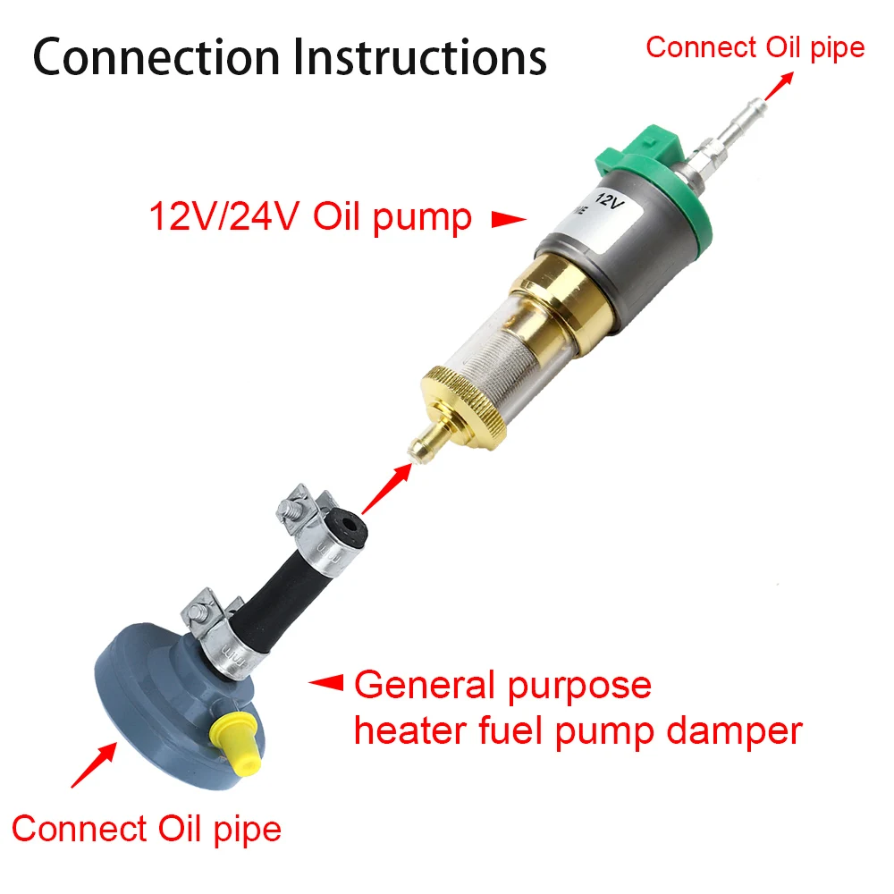 Universal Heaters Fuel Check Valve Damper Kit Air Shutdown Heater Pump Mini Professional for Webasto Diesel Engine