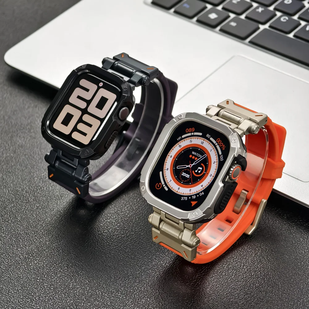 Premium Silicone Strap and TPU Protector Case