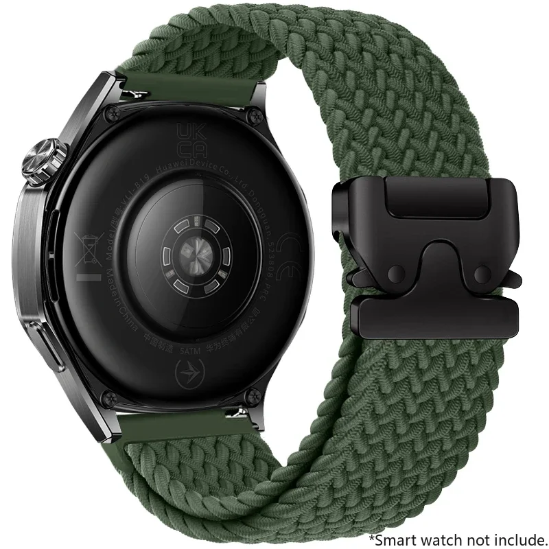 Nylon Braided Loop Strap with Parachute Buckle Bracelet Band