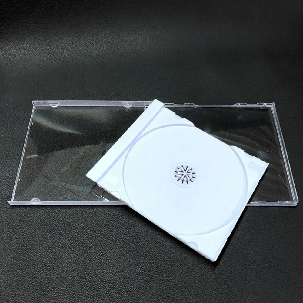 가정용 반투명 CD 보호 케이스 긁힘 방지 표준 디스크 CD 박스 투명 먼지 방지 단일 디스크 보관 DVD 케이스