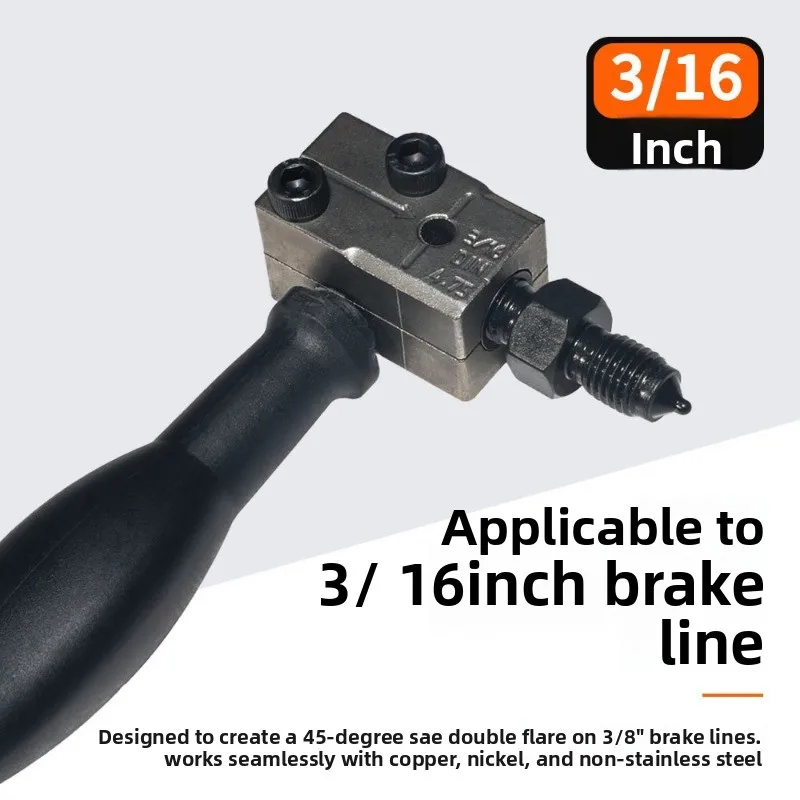 Professional Brake Line Flaring Tool Kit 45Degree Double Single Bubble Flare for 3/16 1/4 5/16 3/8 Inch Tubing Automotive Repair