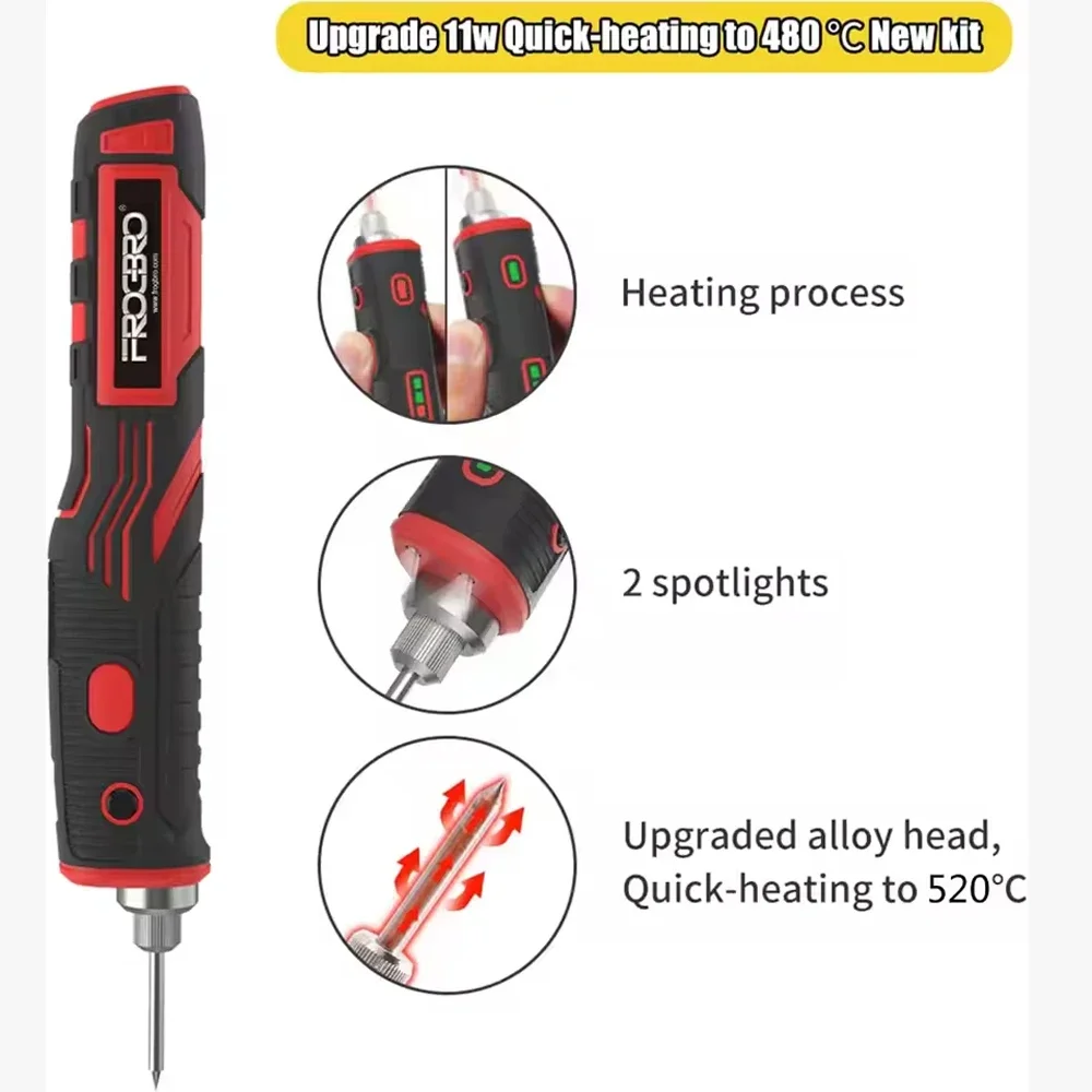 Rechargeable wireless Soldering iron 1800mAh Soldering Iron Repair Welding tool Home outdoor welding pen kit