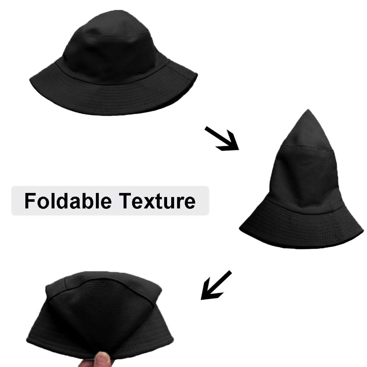 Reversible Blank Bucket Hat Summer Travel Beach Sun Hat for Women Men UV Protection Fisherman Hats