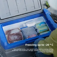 Réfrigérateur de voiture 2V/24V/220V, congélateur portable 15L pour camion/camping/Camping, -20 ℃ ~20 ℃   Compresseur silencieux réglable, économe en énergie 4