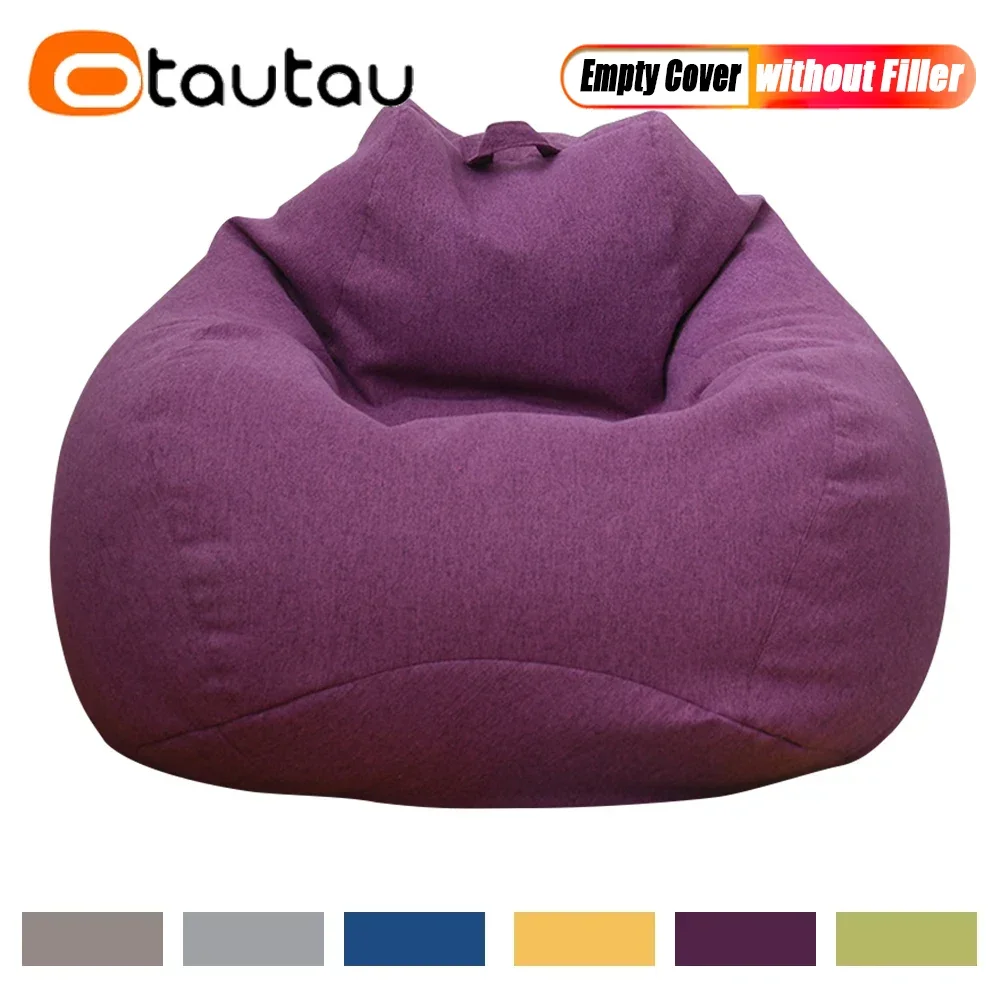 Bean Bag Chair Cover Cotton Linen Bean Bag Cover Without Filler