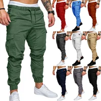 Pantalons pour hommes mince mode pantalon de survêtement décontracté 2020 Streetwear pantalon Cargo hommes multi-poches pantalon Fitness gymnases pantalons de survêtement hommes 1