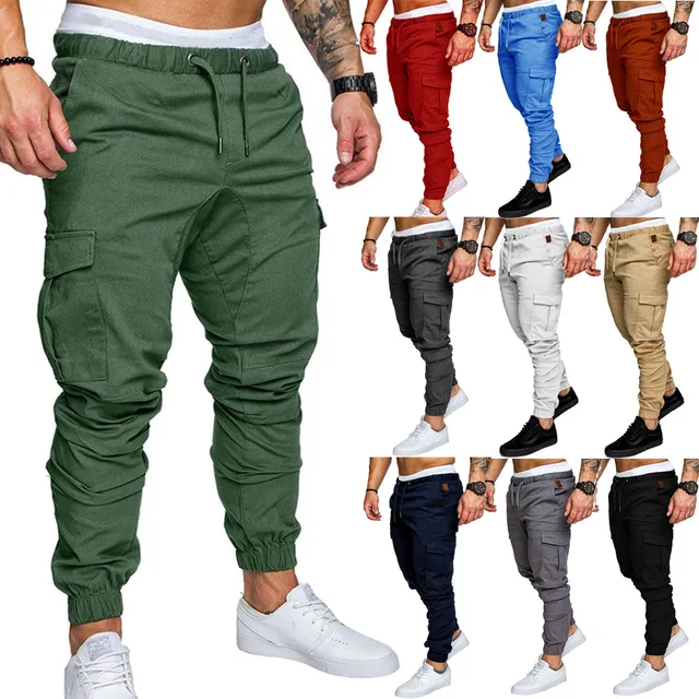 Calça Jogger Masculina Cargo Streetwear | Multi-Bolsos | Confortável e Estilosa | Ideal para Academia ou Rolês