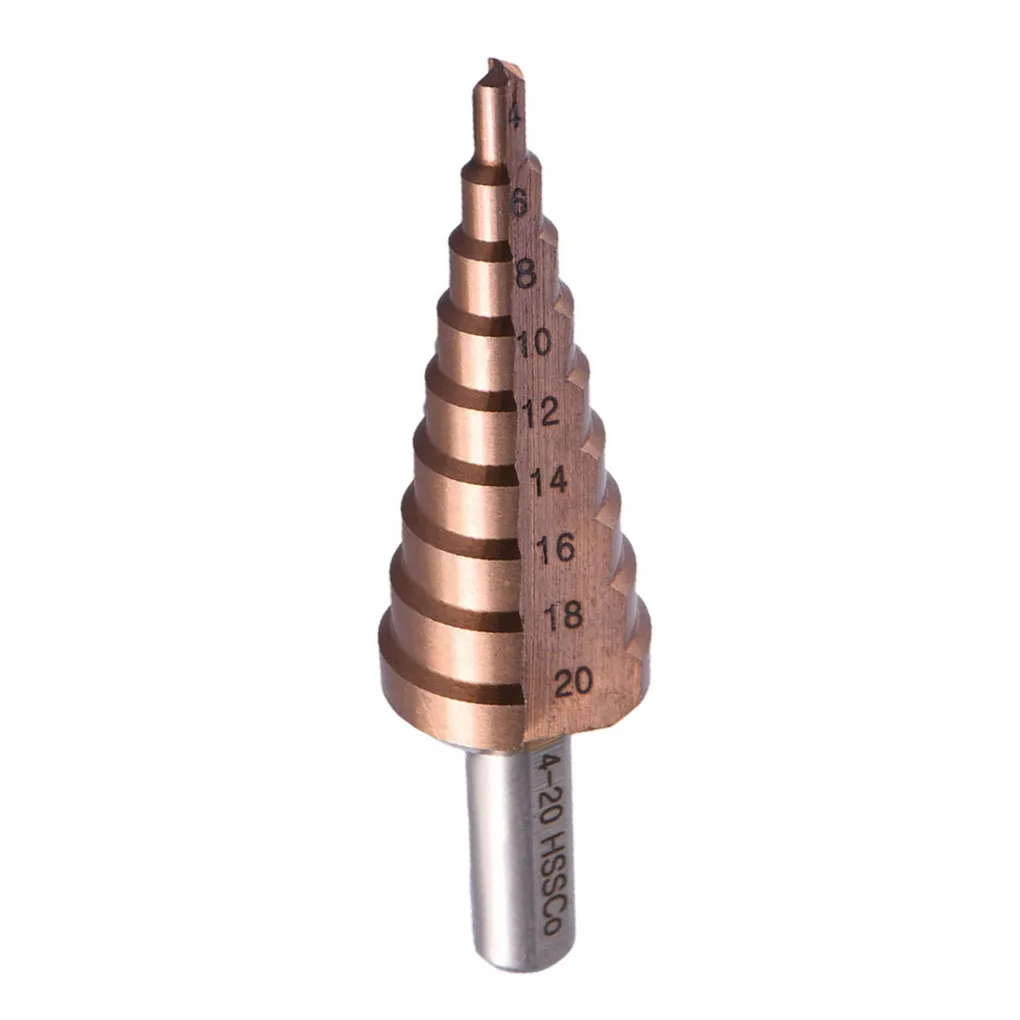 HSS Step Drill Bit High-speed Steel Cone Drill Bit for Wood Plastic Stainless Steel Woodworking Tool  4-12mm