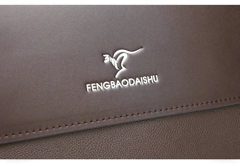 Men's Messenger Shoulder Briefcases PU Leather Executives Designer Business Office A4 Ipad Portfolio Side Crossbody Bag Male