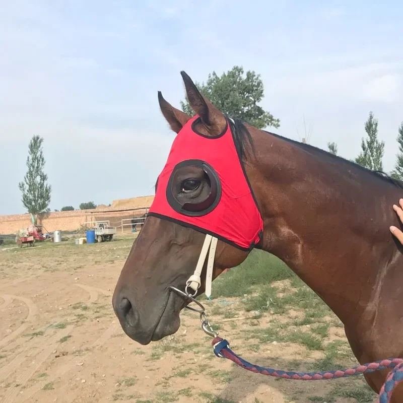 Horse Fly Mask Harness Supplies Horse Cover Windproof Eye Mask Speed Race Goggles Horse Head Cover Equestrian Accessories 2
