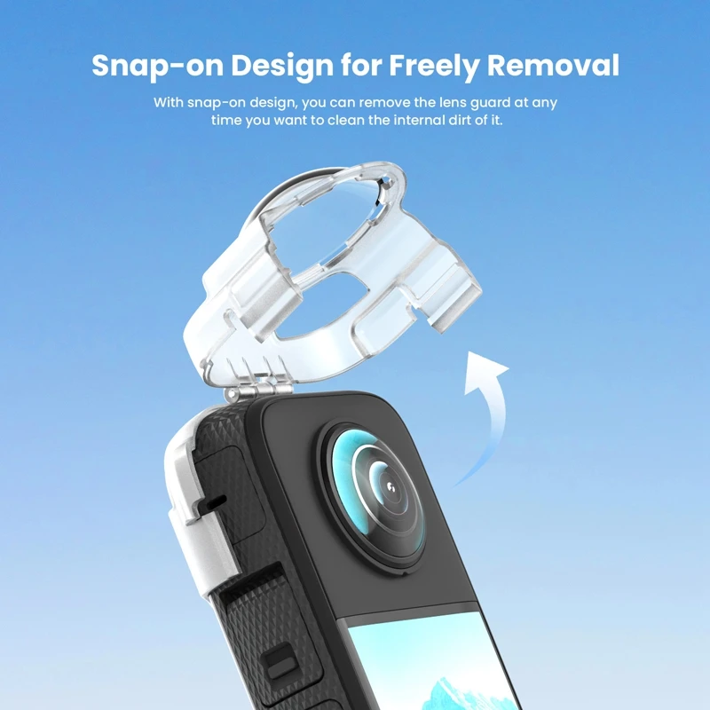 Insta360 X3 용 안개 방지 스냅 온 렌즈 가드 실리콘 슬리브 버클 보호 케이스 투명 커버 브래킷 카메라 액세서리