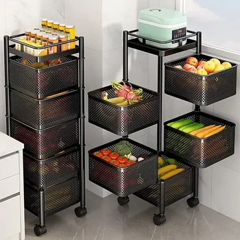 Rotating Storage Basket Rack 1