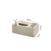 Silver Ceramic Tissue Box Fold Pattern Irregular Ice Shape Silver Rabbit Napkin Holder Paper Towel Holder Home Desktop Storage 5