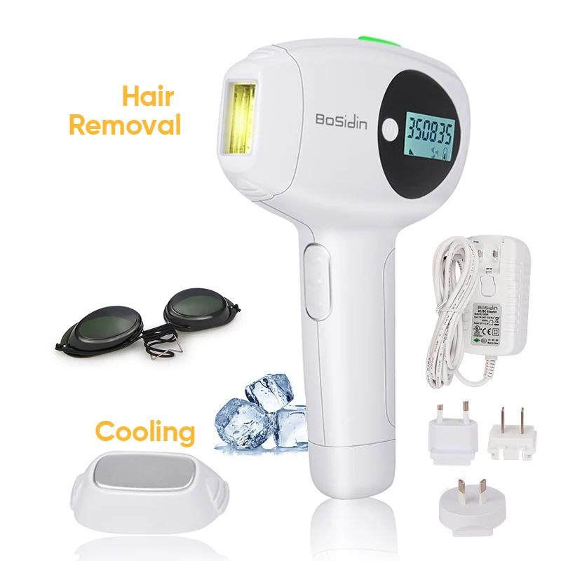 Epilatore elettrico 2 in 1 con luce pulsata (IPL), permanente e indolore, ideale per la zona bikini. Lampada sostituibile._voghion.com