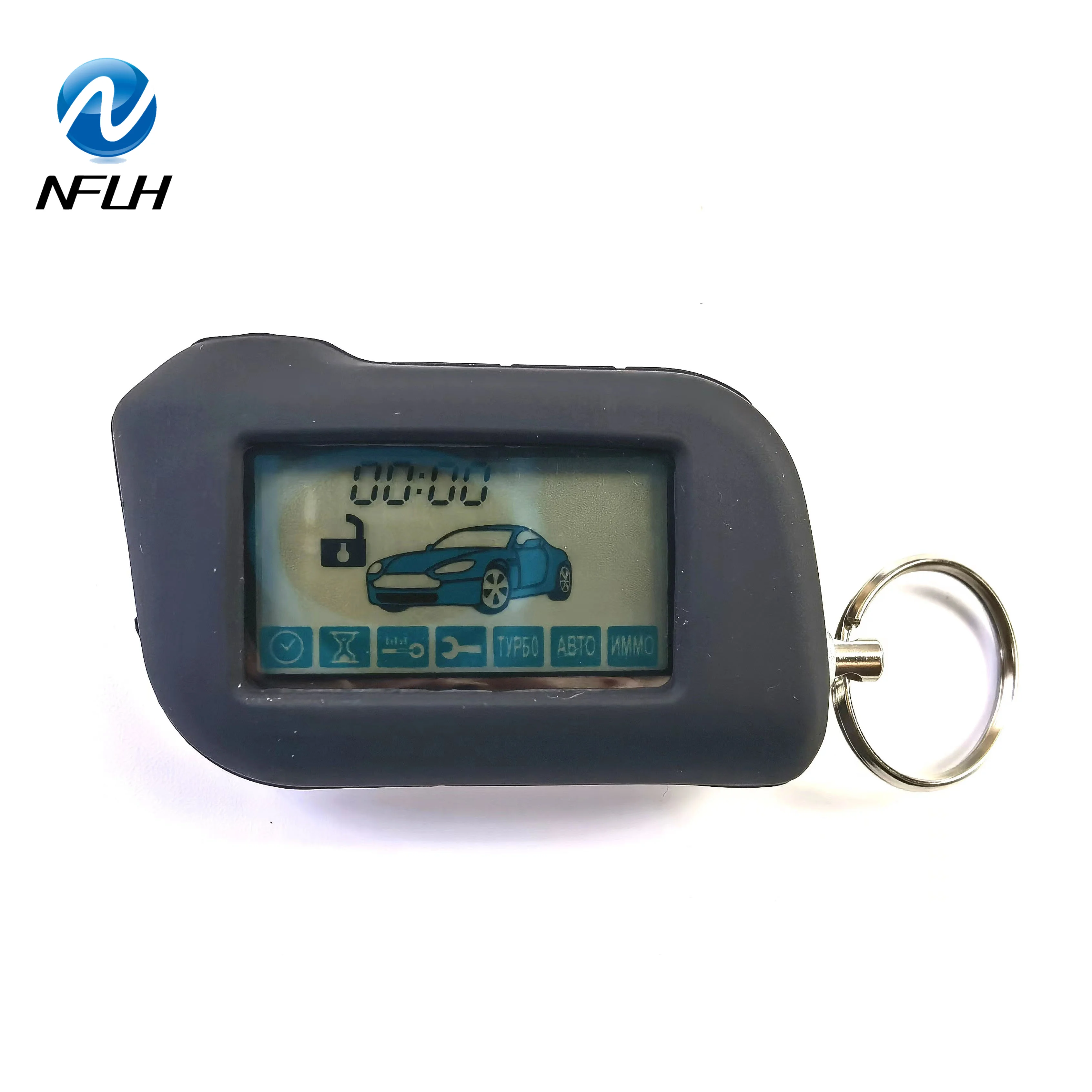 Car Alarm System Car Alarm Car Alarm Kit Car Lock Remote Control NFLH A93 LCD Remote Control Keychain + Silicone Case Suit Starline A93 Two Way Car alarm System