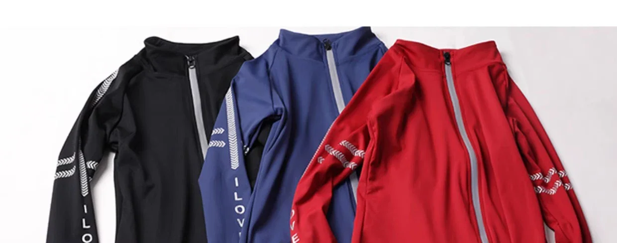 Description Picture 5 of itemWorkout Track Sports Zip Up Jacket Womens Sports Fleece Sweater Jacket Fast Drying Zip Up Sleeve Sports Jacket