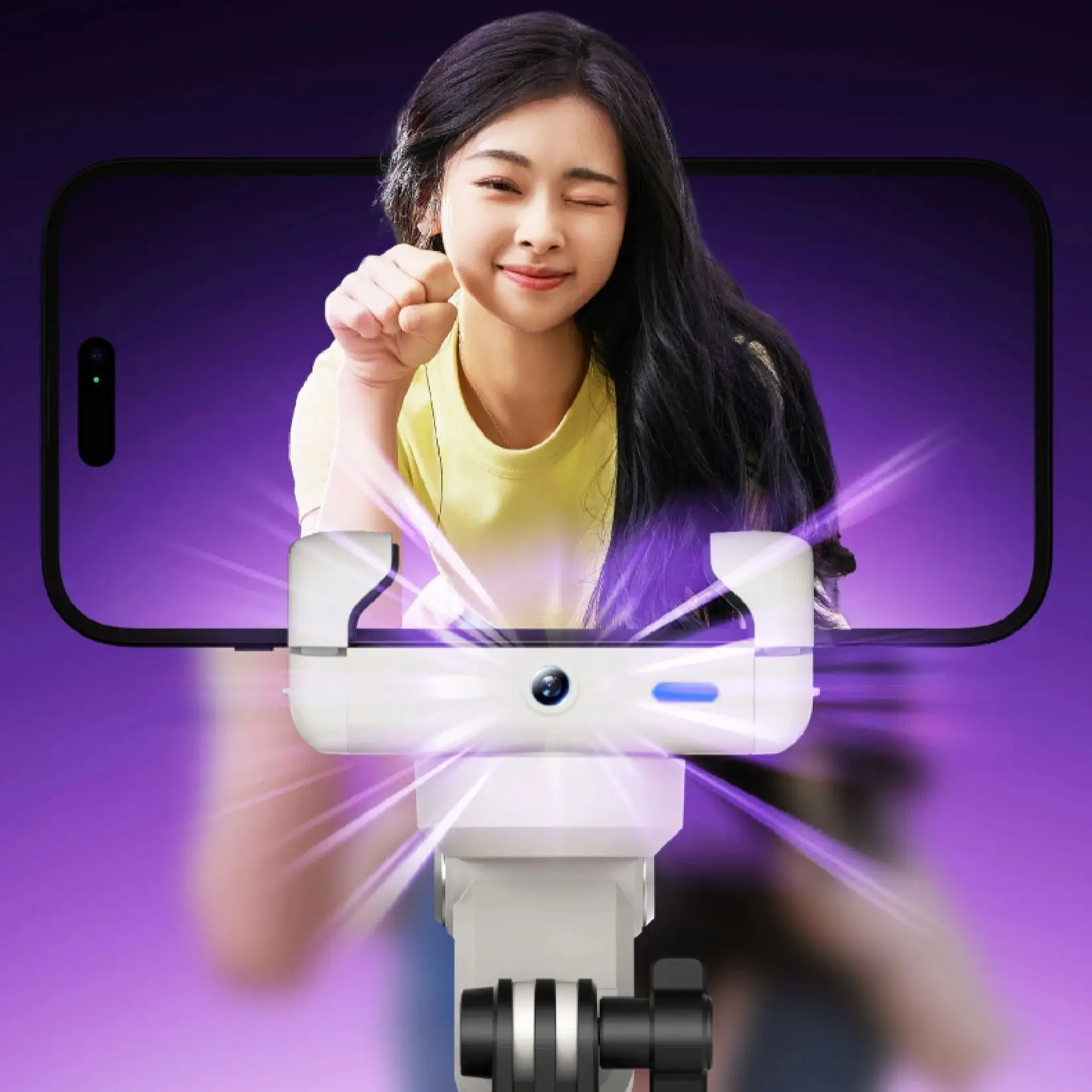 Aochuan 스마트 M2 PRO 3 축 핸드헬드 짐벌 스태빌라이저, 스마트폰 틱톡 브이로그 비디오 pk 스마트 X 프로