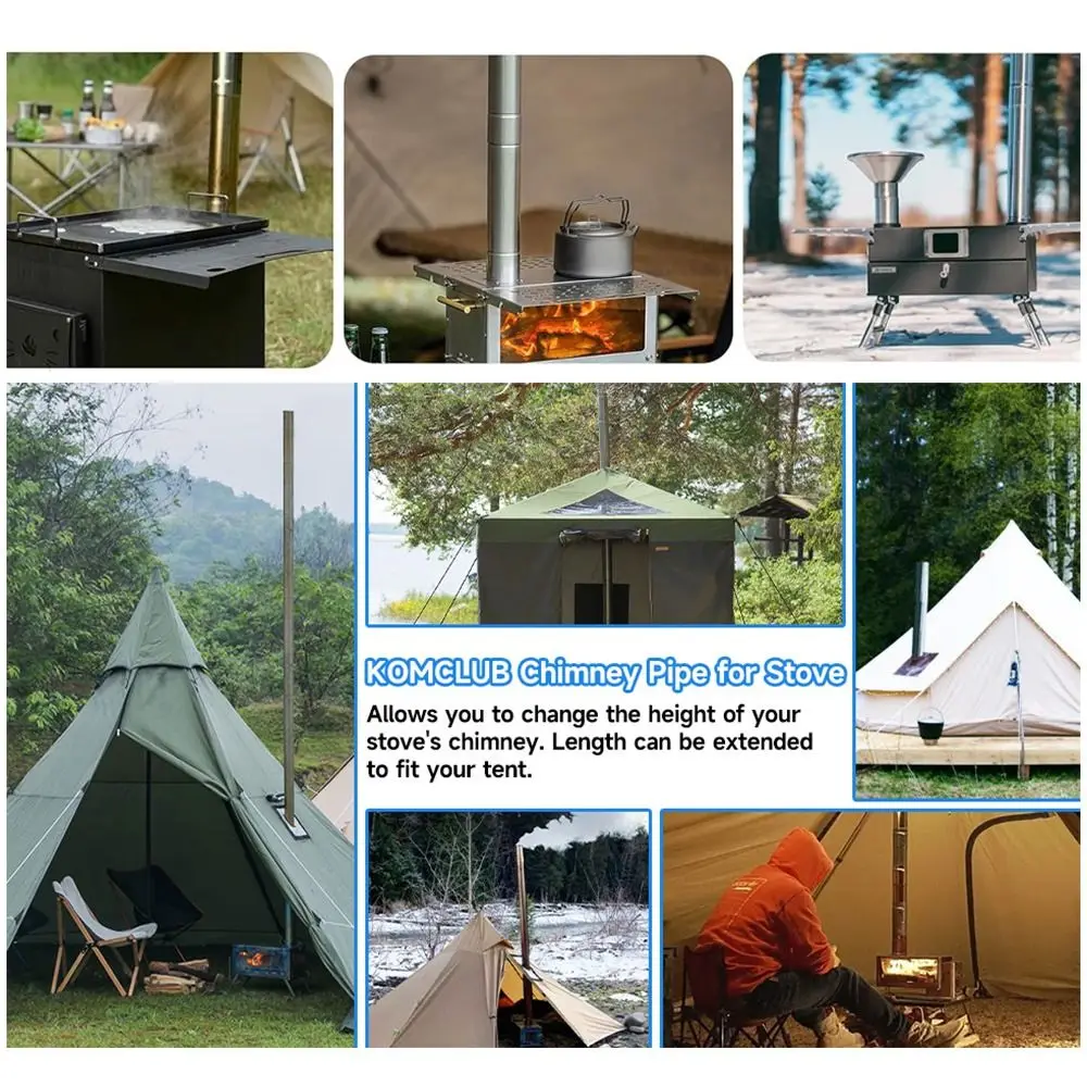 스테인리스 스틸 굴뚝 연장 튜브 직경 6CM 원형 굴뚝 파이프 벽난로 굴뚝 레인 캡 우드 스토브