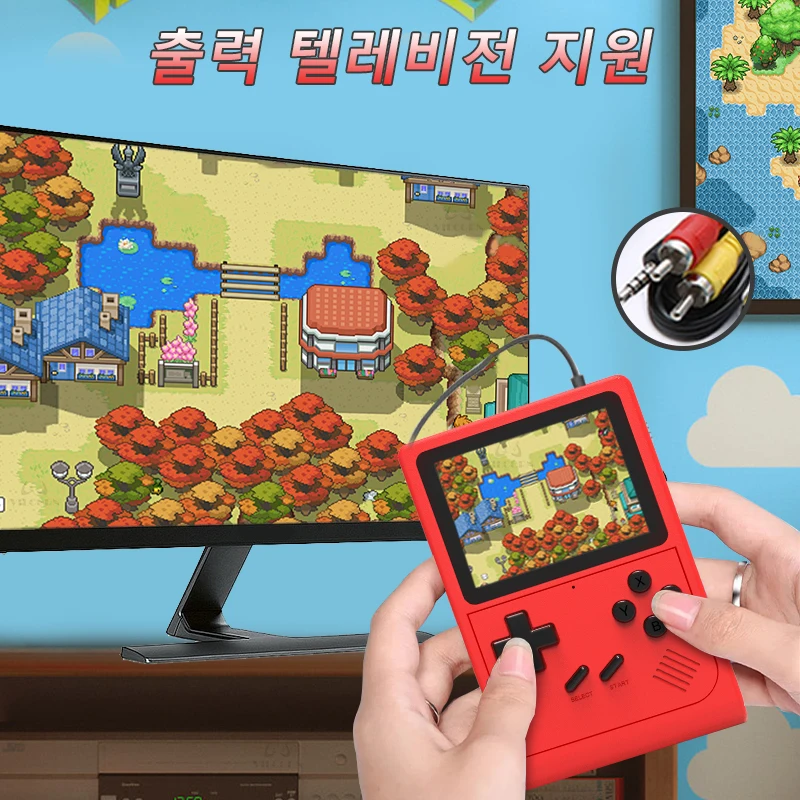 GB300 휴대용 게임기 레트로 게임 콘솔 3인치 포켓 비디오 게임 콘솔 10000개 게임 SFC/GB/GBA 지원 AV 출력