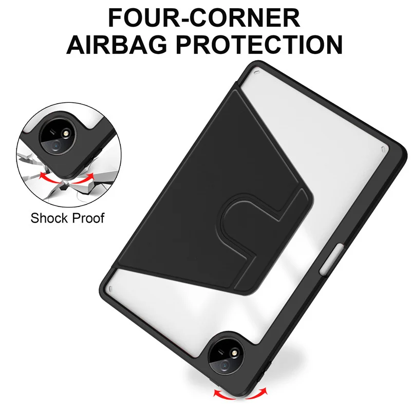 Premium Acrylic 360° Rotating Protective Tablet Case Cover