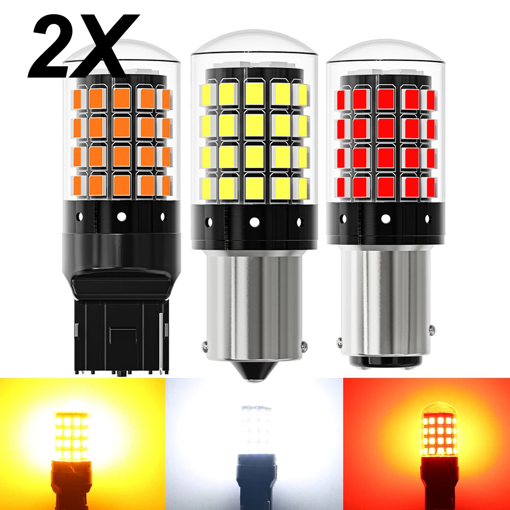 Sycreek Ampoule LED LED P21W 1156 BA15S CANBUS Anti Erreur,  42-SMD Chipset LED 6000K Blanc pour Voiture Les Feux de recul,Feux de Jours  etc,2 Pièces