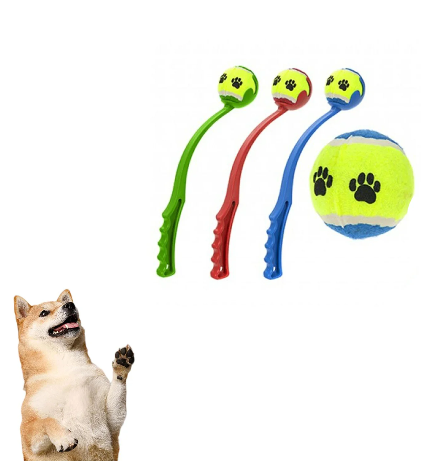 PetDogThrowingStickWithTennisBallWithArcBodyDesignLabor