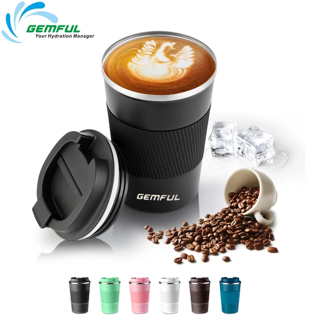 Tasse à café réutilisable, 12oz, Double paroi, en acier inoxydable, sous  vide, avec poignée, 350ml - AliExpress