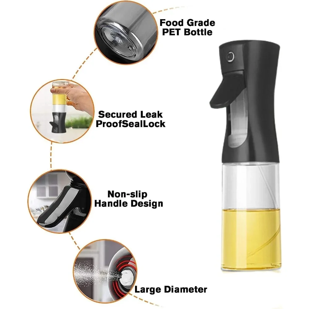 200/300/500ml Oil Spray Bottle Kitchen Baking Olive Oil Dispenser Camping BBQ Baking Salad Vinegar Soy Sauce Sprayer Containers 3
