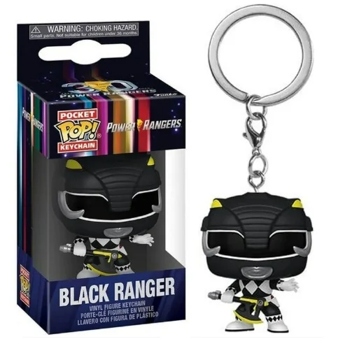 thumbnail image 1 of Llavero de bolsillo Funko POP de Ranger azul y negro, muñeco de vinilo, figura de acción, colección de juguetes, colgante para regalo de cumpleaños y Navidad., 1 of 5