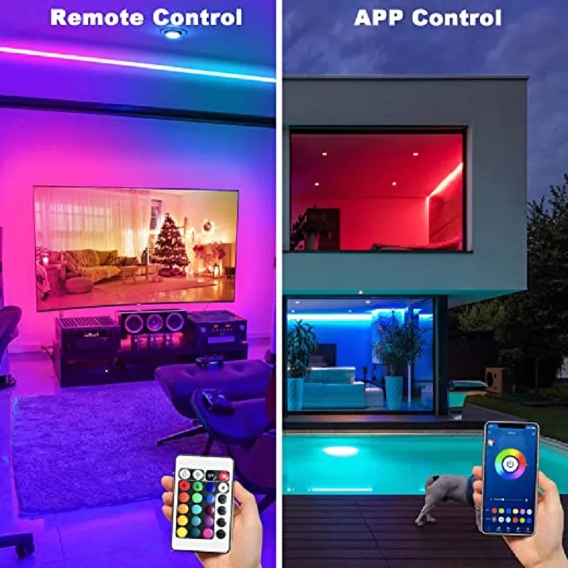 Strisce luminose a LED retroilluminazione TV RGB 5050 illuminazione a  colori per la stanza telecomando luce al Neon decorazione natalizia 5m 10m  - AliExpress