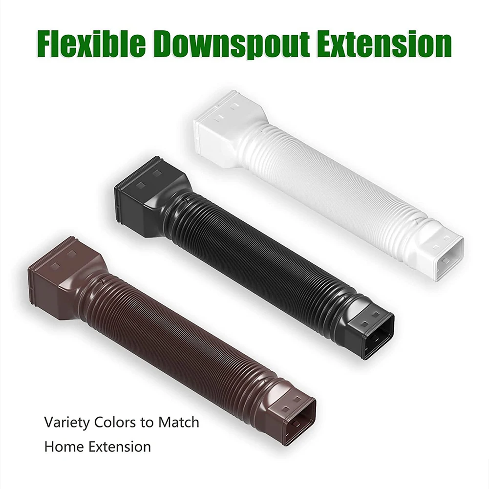 Telescopic Extension Pipe Downspout 21-60 Inch Drain Extender Connector Reusable Flexible Downspout Extension Rainwater Diverter