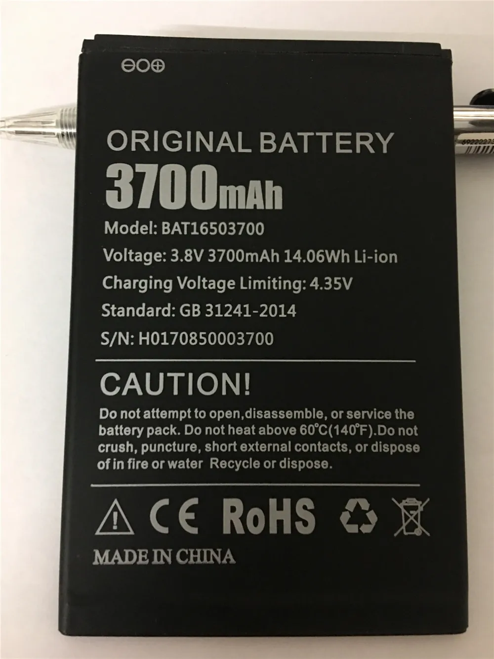 Original New Doogee X7 Pro Battery 3700mAh Polymer Li-ion 3.8V Batteries For Doogee X7 BAT16503700