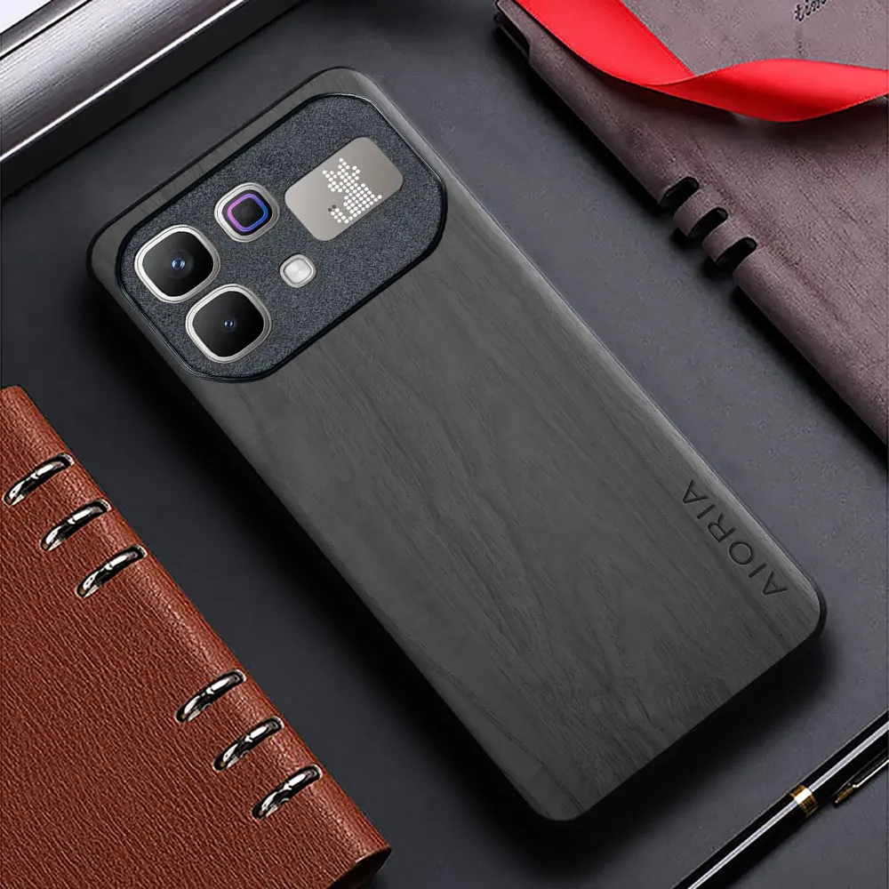 Bamboo Wood Pattern Leather Back Cover Case