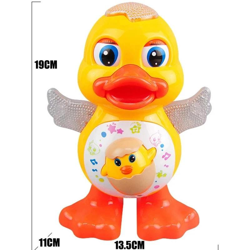 Electric Dancing Duck Funny Blink Eyes Flashing Light Shake The Body Cute Musical Cartoon Animal Educational Toy Children Gift 5