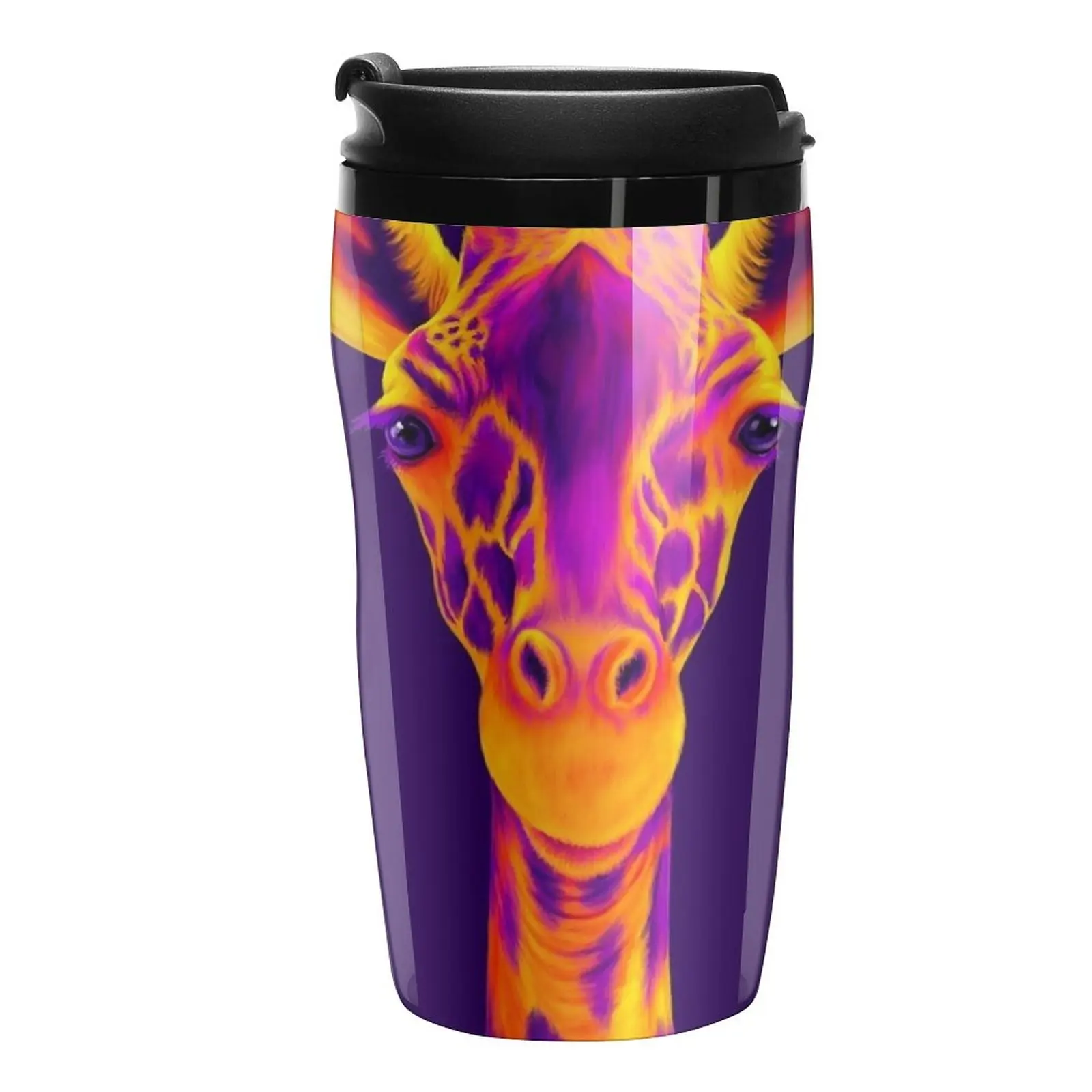 

New Purple and Orange Giraffe Travel Coffee Mug Thermal Coffee Bottle Mug Coffee Cup Cups Of Coffee