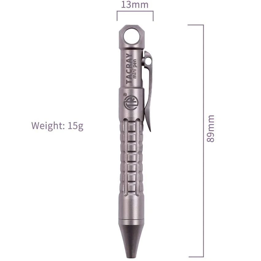 Mini Titanium TC4 Portable Keychain Pen Outdoor EDC Signature