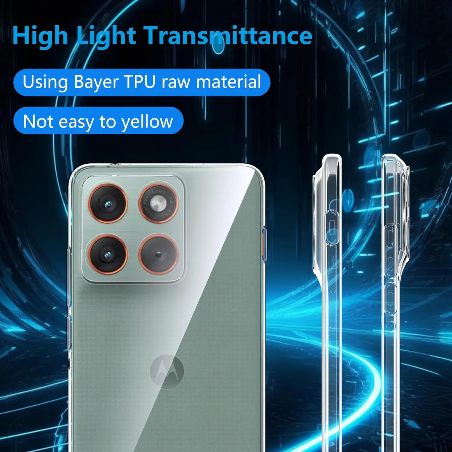 Ultra Thin Clear Soft TPU Camera Protection Phone Case Cover