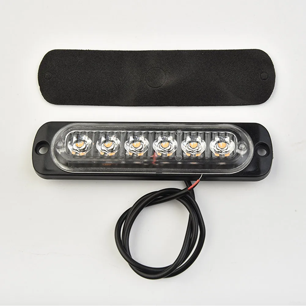 

Lamp LED Flash Light 6LED Yellow Light Accessory Always Bright DC 12V For Car Plastic Housing Replace Lamp Light