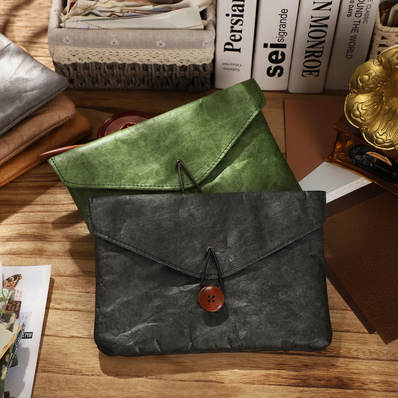 

Вместительный креативный большой Водонепроницаемый Журнал Dupont, тонкие студенческие принадлежности, сумка «сделай сам», канцелярские принадлежности из поликарбоната 1