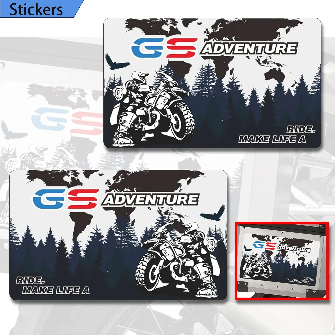 Per Bmw R1200Gs F850Gs F800Gs R1250Gs F750Gs R1150Gs G310Gs Custodie Per Bagagliaio Adventure Panniers Bagagli Decalcomanie In Alluminio Adesivi