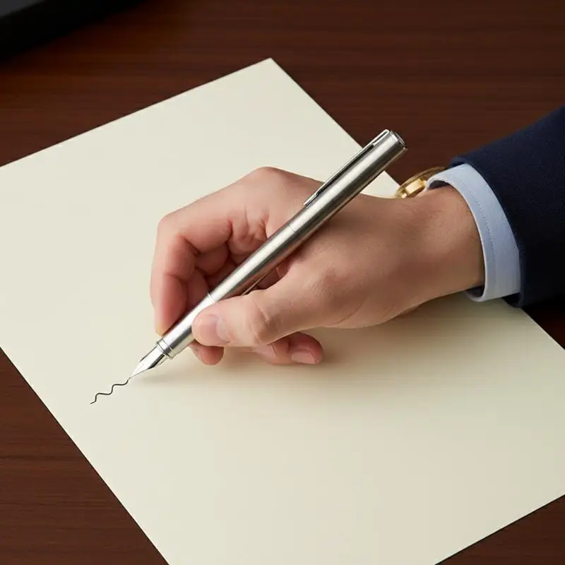 고품질 0.38mm 초극세 펜촉 만년필 스테인레스 스틸 매우 고급 비즈니스 사무용품 선물