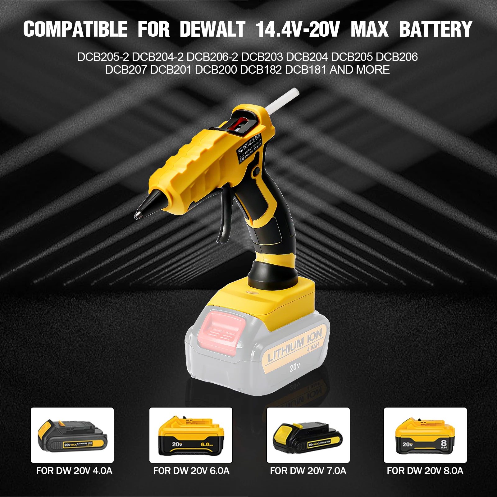 Cordless Hot Melt Glue Gun for Dewalt/Makita/Milwaukee 18V Li-ion Battery  with 30pcs 7mm Glue Sticks Electric Repair Power Tool - AliExpress