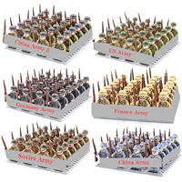 24 Pcs/Lot WW2 Military Figures Building Blocks Nation Army Soldiers Assemble Bricks Educational For Boys Christmas Gift  Toys 2
